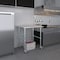 Amgood 30in D x 36in L Stainless Steel Open Base Table, 3in Casters AMG WT-3036-RCB-WHEELS-Z - alternate 4