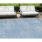 Homeroots 9' X 12' Navy Blue And Sky Blue Abstract Washable Indoor Outdoor Area Rug 588772 - alternate 1