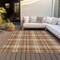 Homeroots 3' X 5' Brown Black And Beige Plaid Washable Indoor Outdoor Area Rug 597129 - alternate 4