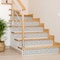 Homeroots 12" X 12" Tulipa White and Gray Peel and Stick Removable Tiles 555893 - alternate 7