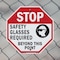 Signmission Stop Safety Glasses Required Beyond, 6 inch X 6 inch, Plastic Sign, 2PK OC-P-2PACK-6-308 - alternate 5