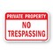 Signmission Private Property No Trespassing 1, Heavy-Gauge Aluminum, 18" H, A-1824-24833 A-1824-24833 - alternate 1