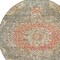 Homeroots 8' Brown Round Floral Medallion Washable Indoor Outdoor Area Rug 607838 - alternate 4
