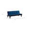 Homeroots 66" Blue Fabric Sofa With Black Legs 285669 - alternate 5