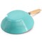 Martha Stewart Everyday Clarkston 10 Inch Nonstick Carbon Steel Wok with Wooden Handle in Teal 141038.01 - alternate 4