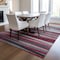 Homeroots 3' X 5' Burgundy Ivory And Blue Striped Washable Indoor Outdoor Area Rug 597307 - alternate 6