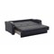Homeroots 74" Black Faux Leather Convertible Futon Sleeper Sofa And Toss Pillows With Storage 607182 - alternate 6