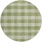 Homeroots 8' Green And Light Green Round Plaid Washable Indoor Outdoor Area Rug 595477 - alternate 2