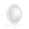 Homeroots Oval Mirror In A Glossy White Wood Frame 384179 - alternate 8