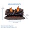 Duluth Forge Ventless Natural Gas Log Set - 24 in. Stacked Oak, 33,000 BTU, T-Stat Control DLS-N24T-2 - alternate 5