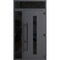 Vdomdoors Front Exterior Prehung Steel Door Ronex0130 Grey 96 Sidelight and Transom Window Sidelite Entry RONEX0130EXD-GRE-W36+14xH96+16-LH-I - alternate 1