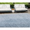 Homeroots 10' X 14' Navy Blue And Sky Blue Abstract Washable Indoor Outdoor Area Rug 588219 - alternate 1