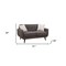 Homeroots 61in Charcoal And Black Loveseat and Toss Pillows 247986 - alternate 4