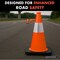 Traffic Kontrol 18in Traffic Safety Cone, 3Lbs, Orange, 6in Hi Intensity Reflective Collars, Bulk Pallet, 200PK TKTC-18-3-OR-1C-200 - alternate 4