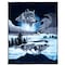 Lavish Home Wolf Blanket 74x91-inch Printed Winter Wolf Blanket Plush Thick 7.5lb Faux Mink Queen Throw 66-B1365 - alternate 4