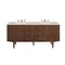 James Martin Vanities Amberly 72" Double Vanity, Mid-Century Walnut, w/ 3 CM Siberian Silestone Top 670-V72-WLT-3SFR - alternate 1