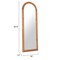 Homeroots 66" Natural Wood Oval Full Length Mirror 565006 - alternate 3