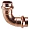 Apollo Elbow, 1/2 in, Press Fit, 90 deg Angle, Copper, 300 psi Pressure, 30PK XPRE1230JR - alternate 1