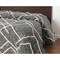 Homeroots Charcoal and Off White Geometric Twin Cotton Coverlet With Fringe 548241 - alternate 1