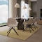 Leisuremod Markley Swivel Leather Dining Arm Chair with Iron Legs, 2PK ESCBL-26-TP2 - alternate 7