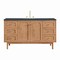 James Martin Vanities Laurent 60 in. Single Vanity, Light Natural Oak, w/ 3 CM Charcoal Soapstone Quartz Top 545-V60S-LNO-3CSP - alternate 1