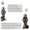 Lavish Home 3-Piece Fireplace Tool Set Medieval Knight Cast Iron Statue Holds Heavy Duty Essential Tools 80-FPTS-2 - alternate 4