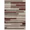 Homeroots 3' X 5' Merlot Burgundy And Beige Striped Washable Indoor Outdoor Area Rug 613296 - alternate 7