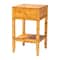 Bali & Pari Ghina Modern and Contemporary Natural Light Mappa Real Burl Wood 1-Drawer Nightstand 249-13920-ZORO - alternate 1