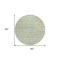 Homeroots 8' Mint Green Round Striped Washable Indoor Outdoor Area Rug 607964 - alternate 7