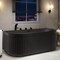 Anzzi Stone Belle 32in W x 67in D x 25in H Black Freestanding Bathtub with Black Faucet MN514BK_BK - alternate 7