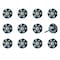 Homeroots Set of Twelve Blue And Black Geometric Ceramic Drawer Pull Knobs, 12PK 358092 - alternate 3