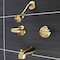 Kingston Brass Double-Handle Tub and Shower Faucet, Brushed Brass KB247LL - alternate 2