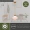 Vaxcel VAXCEL Huntley 1 Light Natural Brass Farmhouse Schoolhouse Pendant White Glass P0374 - alternate 4