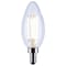 Satco 4.5W LED B11, 3000K-2000K Warm Dimming, Candelabra Base, Clear S12157 - alternate 4