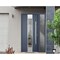 Vdomdoors Steel Door Deux 5755 Gray Graphite Sidelight Exterior Window Stainless Inserts Single Modern Painte DEUX5755EXD-GRE-W36+12 x H80-Left-hand Inswing - alternate 1