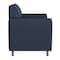 Flash Furniture HERCULES Diplomat Navy LeatherSoft Loveseat with Clean Line-Stitched Frame and Chrome Legs BT-827-2-NVY-CHR-GG - alternate 6