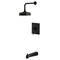 Kingston Brass Single-Handle Pressure Balanced Tub and Shower Faucet, Matte Black KB5890DL - alternate 1
