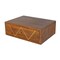 Homeroots 18" Brown Solid Wood Geometric Brass Inlay One Drawer Floating Nightstand 651513 - alternate 11