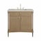 James Martin Vanities Kinnsden 36" Single Vanity, Weathered Oak w/ 3 CM Siberian Silestone Top D680-V36-WTO-3SFR - alternate 1