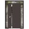 Vdomdoors Aluminum Door Cynex 6777 Brown Entry Steel Metal Modern Painted W14+36+14xH80+16 Left Inswing CYNEX6777EXD-BRW-W14+36+14xH80+16-LH-I - alternate 4
