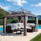 Sunjoy 12X12 Kingston PC Top Rectangular Gazebo Brown A10204384200 - alternate 1