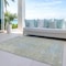 Homeroots 8' X 10' Beige And Blue Abstract Washable Indoor Outdoor Area Rug 612914 - alternate 8