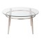 Office Star Products Brooklyn  Round Top Coffee Table, Glass / Brushed Nickel MG1230R-NB - alternate 4
