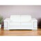 Homeroots 71" White Italian Leather Sofa With Silver Legs 329594 - alternate 7