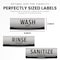 Fuel Stickers Wash Rinse Sanitize Sink Labels, Brushed, 3 Compartment Sink Stickers, 6in x 2in, 1 Set, PR WRS-BRUSHED-1 - alternate 5