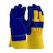 Pip Premium Split Cowhide Leather Palm Glove w/Fabric Back and Thick Fleece Pile Lining, Rubberize, 12PK 78-7863B/L - alternate 1