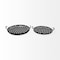 Homeroots Set of Two Black Round Metal Indoor Outdoor Tray With Handles 376053 - alternate 1