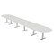 Skutchi Designs 22ft Conference Table With Power Unit | 22 Person Modular Racetrack Meeting Table | Harmony Series HAR-RAC-48X264-T-WA7976-NA - alternate 1