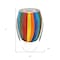 Homeroots 6" Blue Clear Red And Yellow Cylinder Crystal Glass Table Vase 375787 - alternate 6