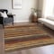 Homeroots 3' X 5' Chocolate Beige And Copper Striped Washable Indoor Outdoor Area Rug 598878 - alternate 6
